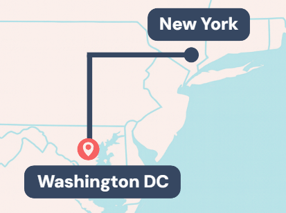 New York, NY → Washington, DC